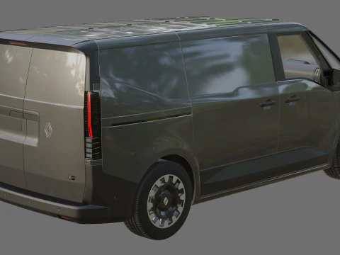 Renault Trafic e-tech 2027 with interior 3D Model