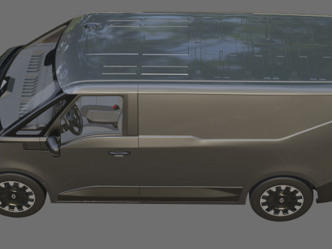 Renault Trafic e-tech 2027 met interieur 3D Model