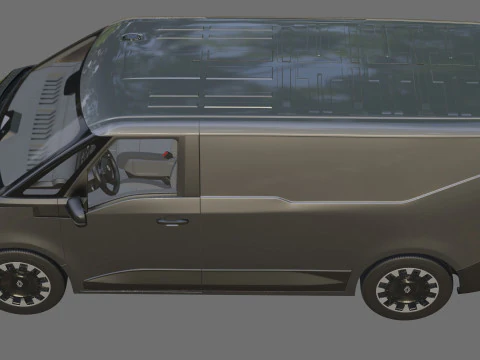 Renault Trafic e-tech 2027 with interior 3D Model