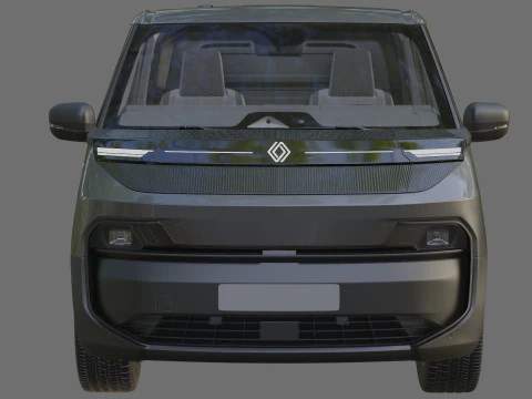 Renault Trafic e-tech 2027 with interior 3D Model