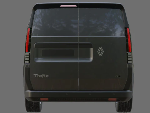 Renault Trafic e-tech 2027 with interior 3D Model