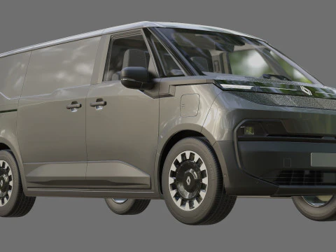 Renault Trafic e-tech 2027 with interior 3D Model