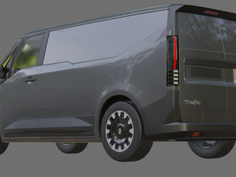 Renault Trafic e-tech 2027 met interieur 3D Model