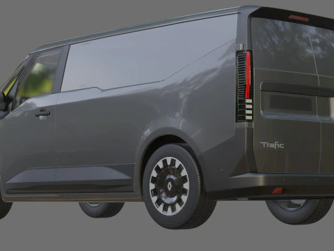 Renault Trafic e-tech 2027 with interior 3D Model