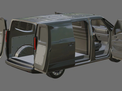 Renault Trafic e-tech 2027 with interior 3D Model