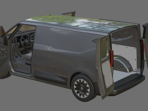 Renault Trafic e-tech 2027 met interieur 3D Model