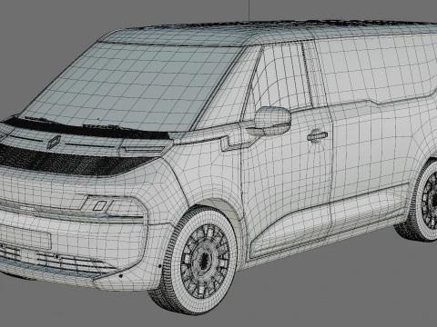 Renault Trafic e-tech 2027 with interior 3D Model