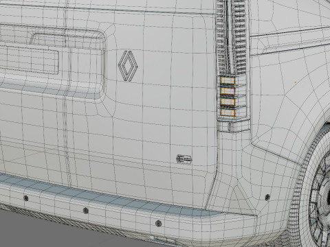 Renault Trafic e-tech 2027 met interieur 3D Model