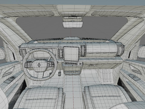 Renault Trafic e-tech 2027 met interieur 3D Model