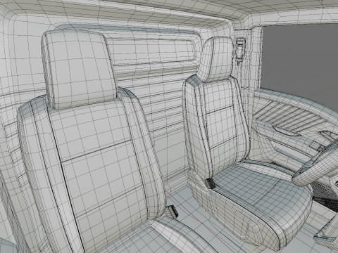 Renault Trafic e-tech 2027 met interieur 3D Model