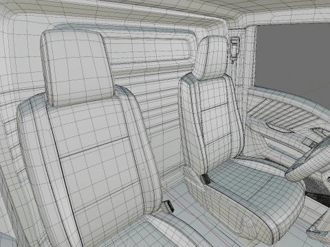 Renault Trafic e-tech 2027 with interior 3D Model