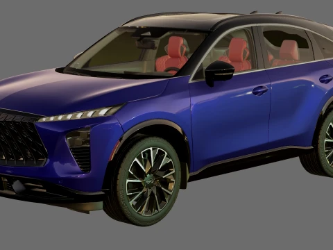 Infiniti QX65 2027 with interior 3D Model