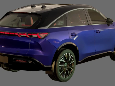 Infiniti QX65 2027 with interior 3D Model