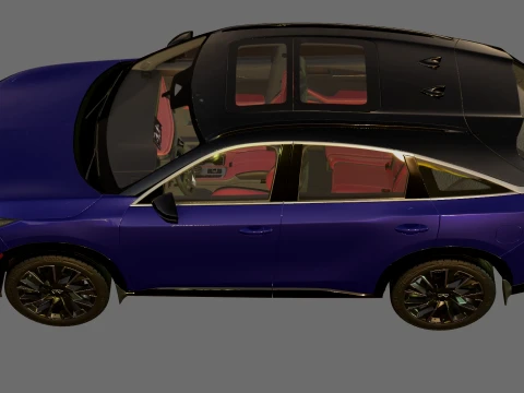 Infiniti QX65 2027 with interior 3D Model