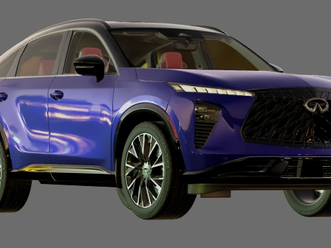 Infiniti QX65 2027 with interior 3D Model