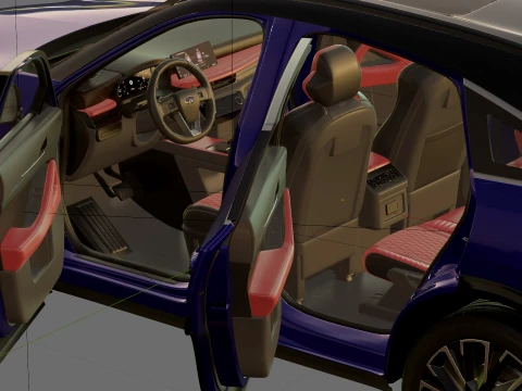 Infiniti QX65 2027 with interior 3D Model