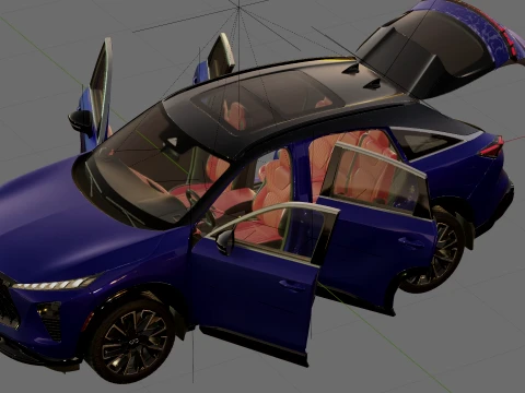 Infiniti QX65 2027 with interior 3D Model