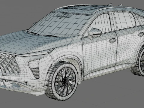 Infiniti QX65 2027 with interior 3D Model
