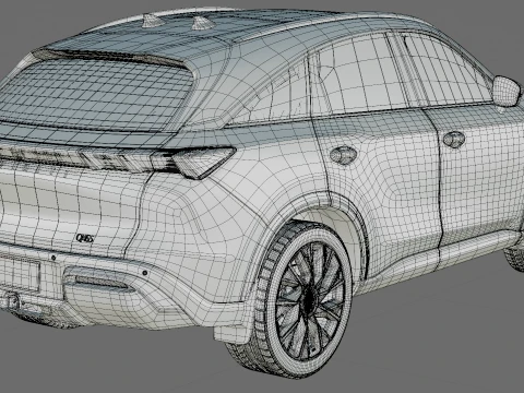 Infiniti QX65 2027 with interior 3D Model