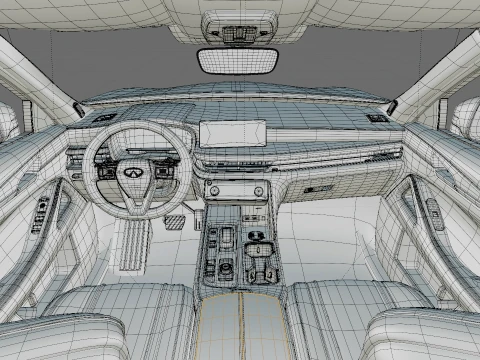 Infiniti QX65 2027 with interior 3D Model