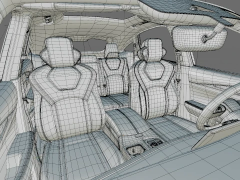 Infiniti QX65 2027 with interior 3D Model