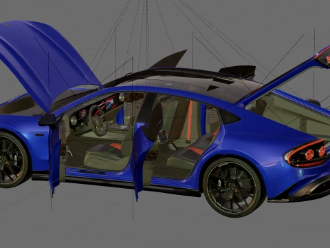 Mercedes-AMG GT 4-Door 2027 3D Model