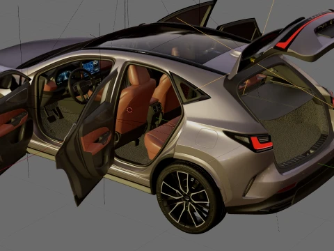 Lexus NX 2027 with interior 3D Model