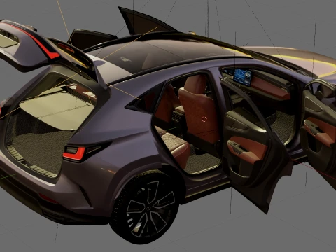 Lexus NX 2027 with interior 3D Model