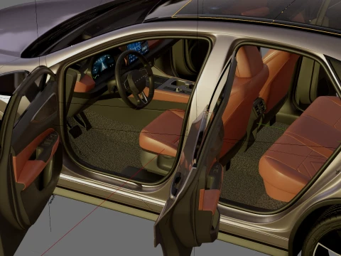 Lexus NX 2027 with interior 3D Model