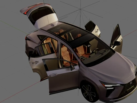 Lexus NX 2027 with interior 3D Model