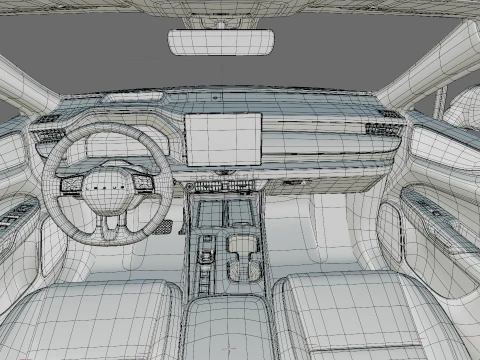 Lexus NX 2027 with interior 3D Model