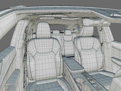 Lexus NX 2027 with interior 3D Model