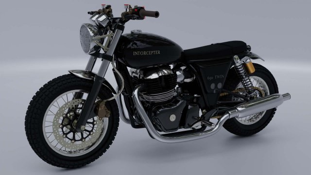 model3d royal enfield 650 Modelo 3D .c4d .max .obj .3ds .fbx .stl .blend 