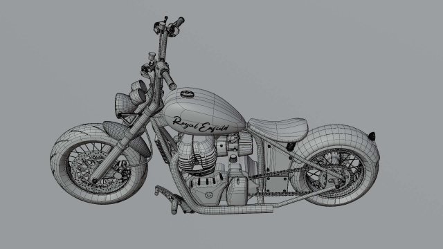 royal enfield 650 chopper 3D