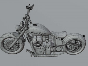royal enfield 650 chopper 3D Модель