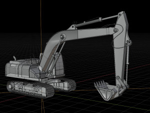 hydraulic excavator 3D Модель