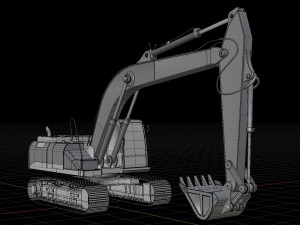 hydraulic excavator 3D Модель