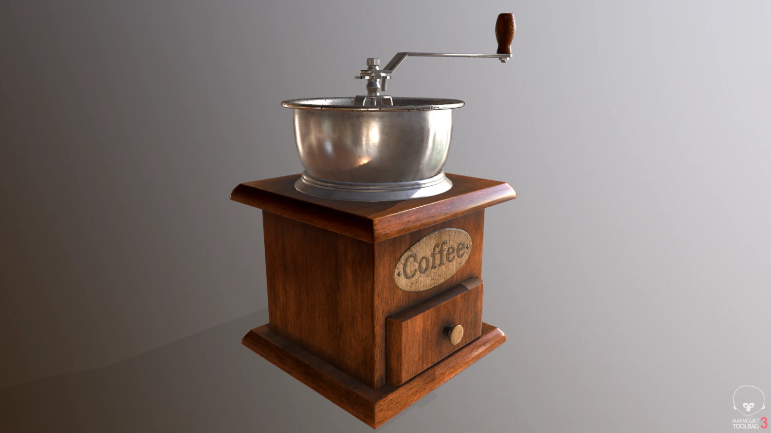 coffee grinder 3D Model .c4d .max .obj .3ds .fbx .stl .blend 