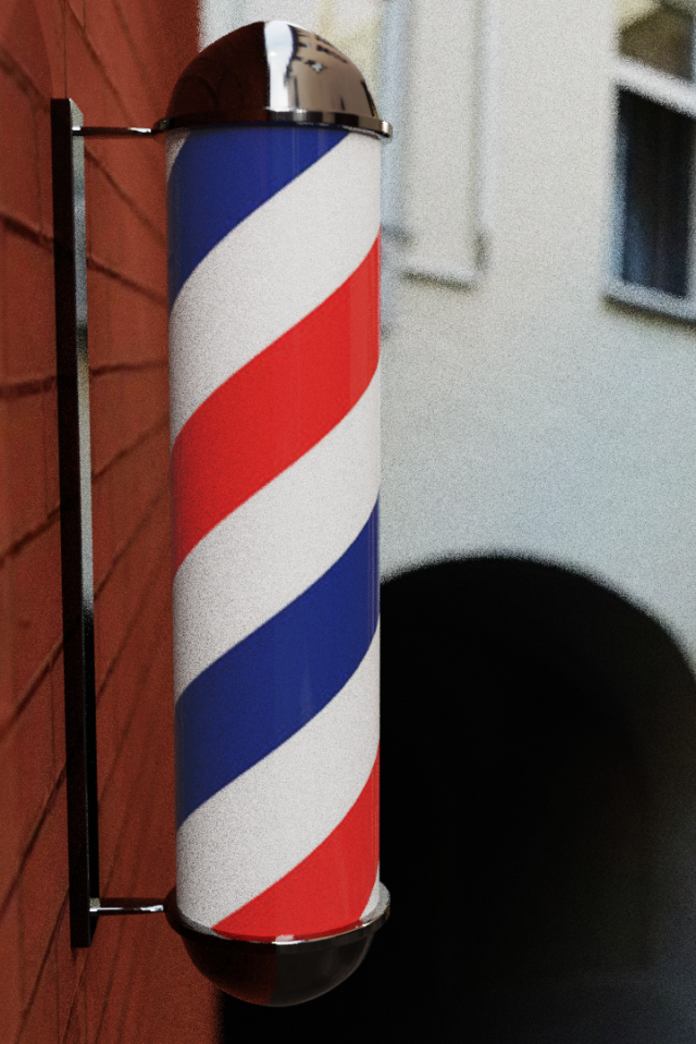 barberpole 3D मॉडल .c4d .max .obj .3ds .fbx .stl .blend 