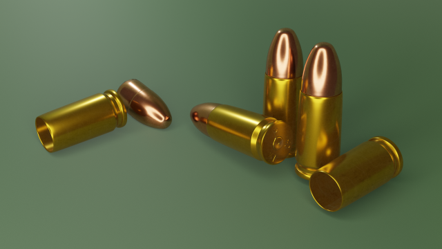 9mm parabellum 3D 模型 .c4d .max .obj .3ds .fbx .stl .blend 