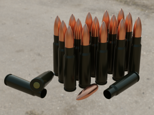 7x62 ak bullet 3D Model
