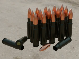 7x62 AK-Geschoss 3D Modell