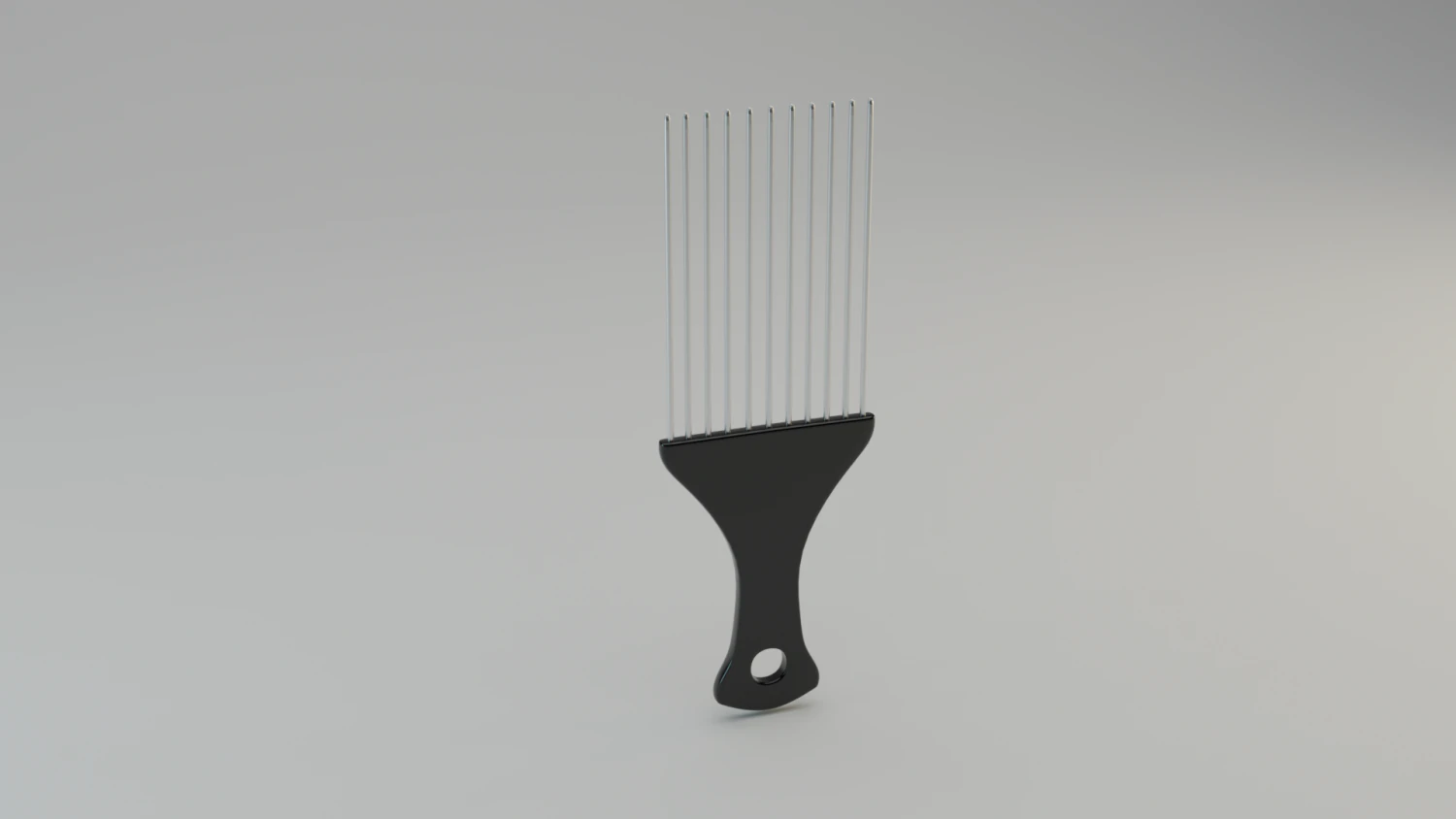 afro pick comb 3D Model .c4d .max .obj .3ds .fbx .stl .blend