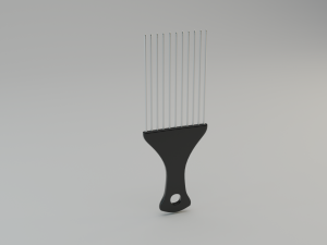 afro pick comb Model 3D