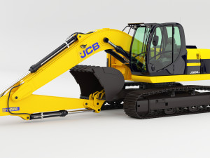 Jcb-jz255 excavator rigged 3D Model