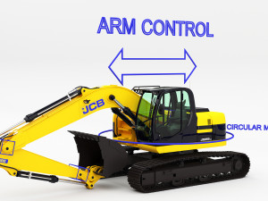 Jcb-jz255 excavator rigged 3D 모델