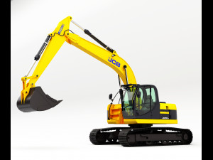 Jcb-jz255 excavator rigged 3D 모델