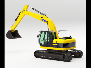 Jcb-jz255 excavator rigged 3D 모델