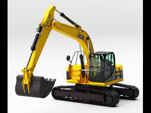 Jcb-jz255 excavator rigged 3D 모델