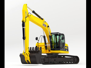 Jcb-jz255 excavator rigged 3D 모델